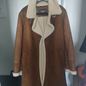Guess Brown Shearling Coat